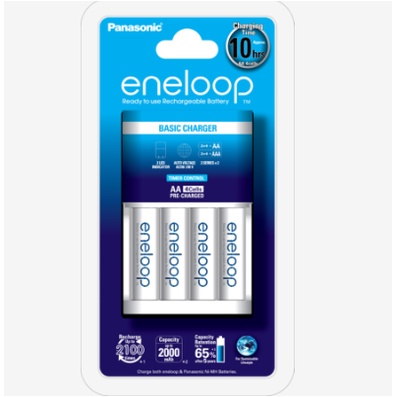 เครื่องชาร์จ Eneloop รุ่น K-KJ51MCC40T 10hrs+4ก้อน(2A)pcs Panasonicแท้
