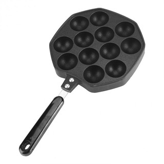 12 Cavities Aluminum Takoyaki Pan Takoyaki Maker Octopus Small Balls Baking Form 6QUy