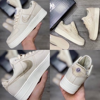 Stussy X Nike Air Force 1 Low (Size37-45) มี2สี Black Cream