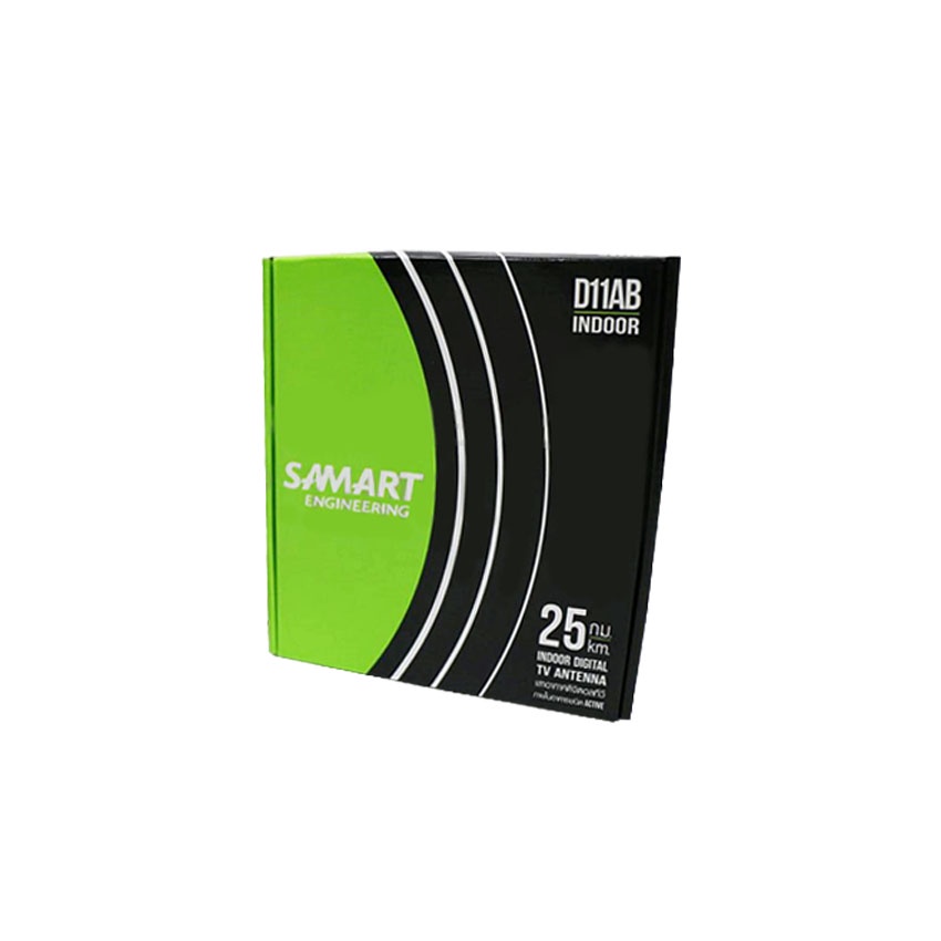 SAMART เสาอากาศทีวีดิจิตอล รุ่น D11AB(สีดำ)เสาอากาศภายใน**สายในตัว 3 เมตร+สายRG6 ต่อเพิ่มความยาว 2 มตร(แจ็คผู้-แจ็คเมีย) - รูปที่ 3