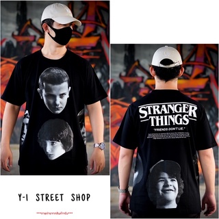 Stranger Things เสื้อยืดสตรีท โอเวอร์ไซส์ Cotton100%