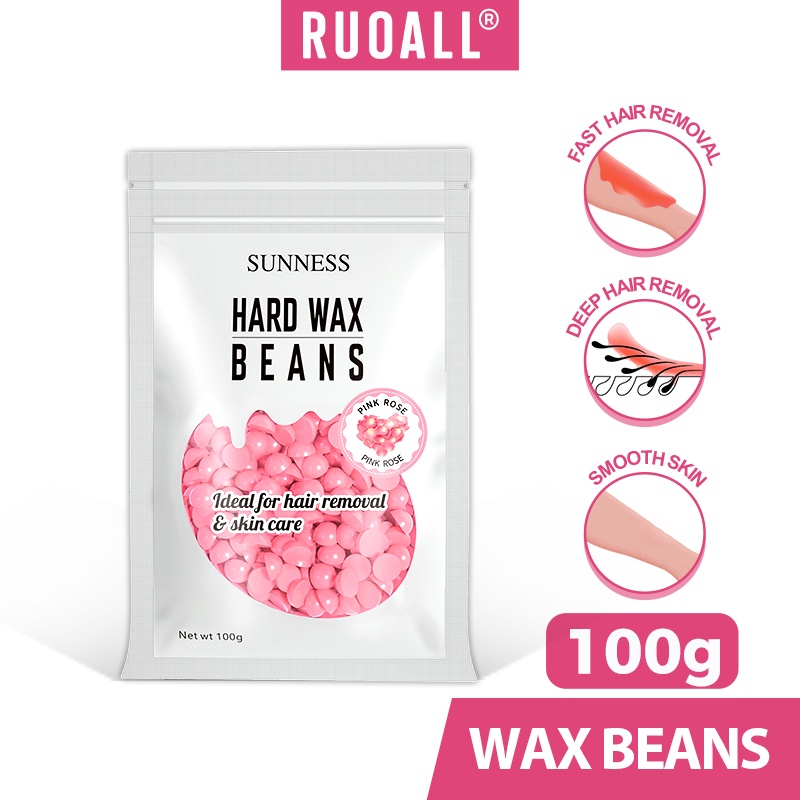 RUOALL 10 Colors 100g wax Beans กอร่ามจัดขน Hard Wax Bead ขี้ผึ้ง Composition Wax Bean สำหรับแว็กซ์ก