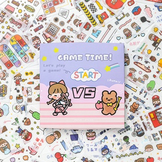 25แผ่น/สติกเกอร์น่ารักการ์ตูนรุ่นGAME TIME  สติกเกอร์ตกแต่งเครื่องเขียน