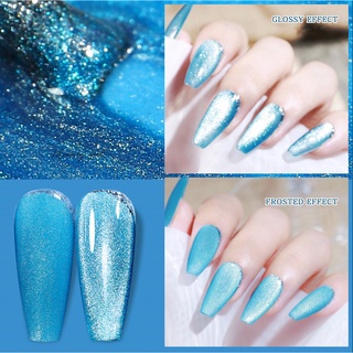 ( ทะเล ) Misscheering 💦 สีทาเล็บเจล ลูกแก้ว สีฟ้า blue sea spirit crystal cat eye gel สีเจล แคทอาย โทนฟ้า