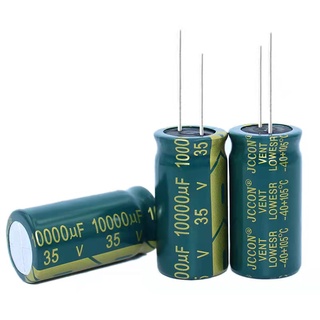 JCCON คาปาซิเตอร์ 10000uf 35v 50v ขนาด 18*35mm สำหรับเครื่องเสียง แอมป์จิ๋ว 1 ชิ้น