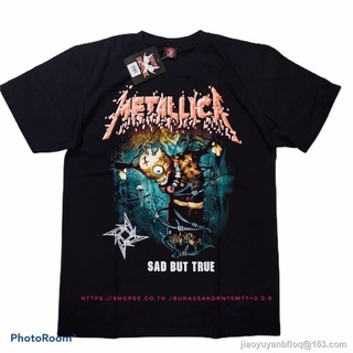 ผ้าฝ้าย 100% เสื้อวง Metallica เสื้อยืดวงร็อค เสื้อวงเมทัลลิกามี oversize S-3XL