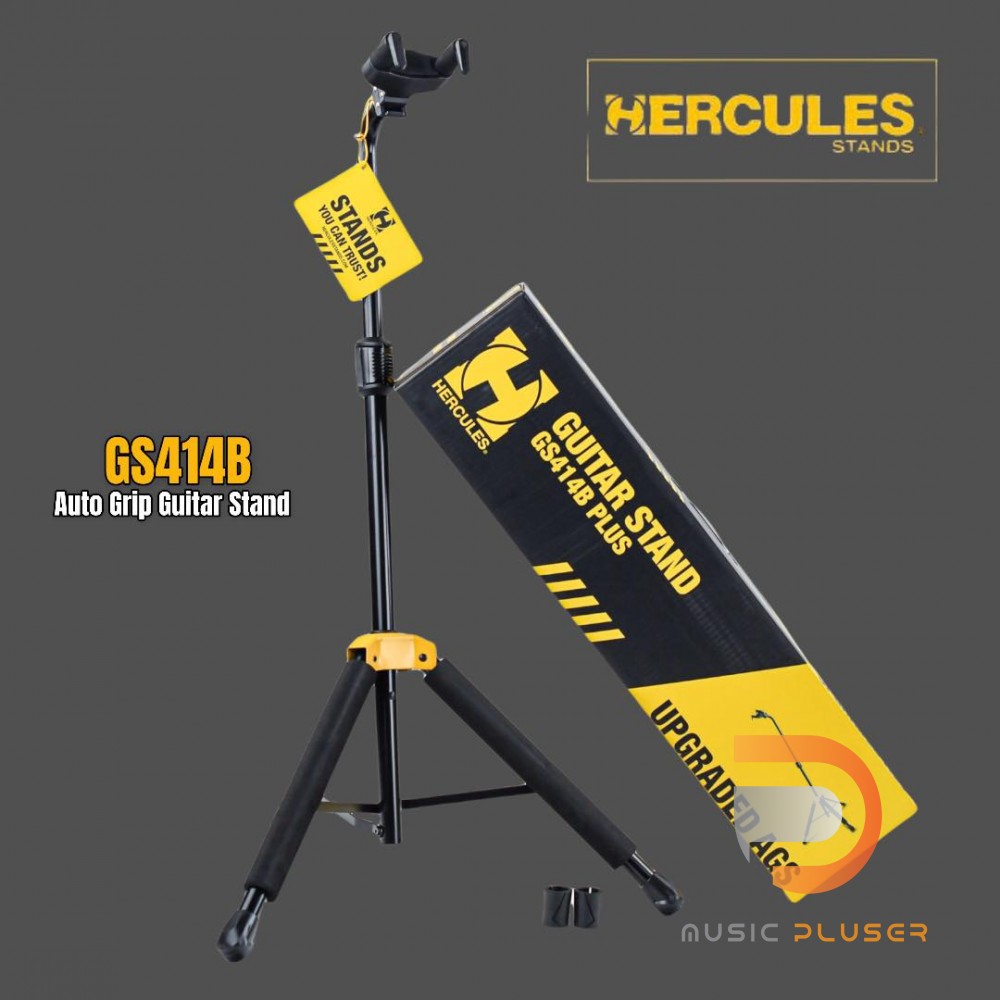 Hercules GS414B Auto Grip Guitar Stand ขาตั้งกีต้าร์ใช้ได้ทั้งเบสกีต้าร์ไฟฟ้าและกีต้าร์โปร่งงานแข็งแ
