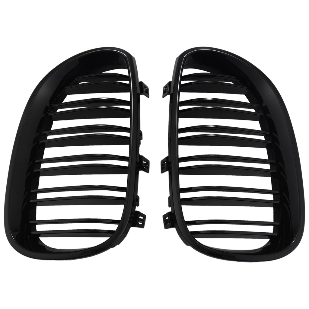 เหมาะสําหรับ BMW 5 Series E60 E61 M5 520I 535I 550I BMW 2003-2010 สีดําเงารถกระจังหน้าไต