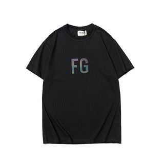 T-shirt  Fear of God  ความกลัวของพระเจ้า F G ฝ้ายพิมพ์คอกลมแขนสั้นเสื้อยืดS-5XL