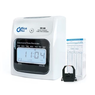 Office Plus เครื่องตอกบัตร Time Recorder รุ่น SD-88 แถมฟรี!! บัตรตอก 100 ใบ+ผ้าหมึกเครื่องตอกบัตร 1 กล่อง