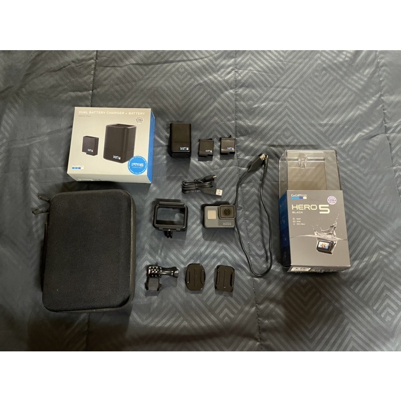 กล้อง GoPro Hero 5 Black มือสอง พร้อมกล่อง + แบตแท้ 2 ก้อน และที่ชาร์ต Duo แท้