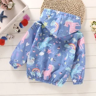 เสื้อคลุมเด็กมีหมวก🦄🎏กันน้ำ กันลม กันแดด กันแอร์ได้👍😁สดใสน่ารัก