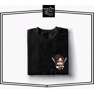 Hange AOT Chibi อะนิเมะแรงบันดาลใจ Tees Unisex Tshirt สําหรับผู้ชายและผู้หญิง - ยึด D Tees qK3