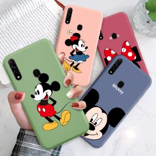 เคสโทรศัพท์มือถือ กันกระแทก สีพื้น ลายการ์ตูนมิกกี้เมาส์ สําหรับ Samsung Galaxy A50 A30s A50s A60 A70 A70s A90 5G A01