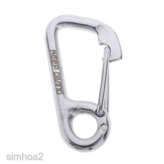 [SIMHOA2] Stainless Steel Spring Snap Hook Carabiner Link Buckle Clip 220lbs Loading