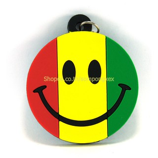 SMILE RASTA FLAG  พวงกุญแจ ยาง เท่ๆ  ห้อยกระเป๋า  ฮิปปี้ สันติภาพ ราสต้า บ๊อบมาร์เลย์ 2-3 วันรับของ KCO196