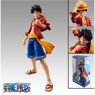 โมเดลฟิกเกอร์ Pvc รูปการ์ตูนอนิเมะ Monkey D Luffy ขนาด 17 ซม. ของเล่นสําหรับเด็ก