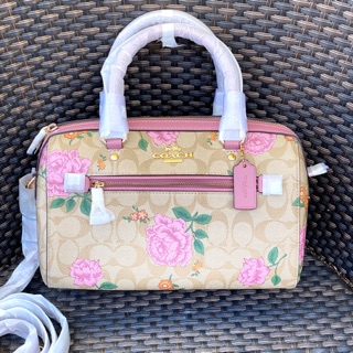 📌Rowan Satchel In Signature Canvas With Prairie Rose Print 📌10 1/2" (L) x 6 1/4" (H) x 5 1/2" (W) 📌Style No. 2717