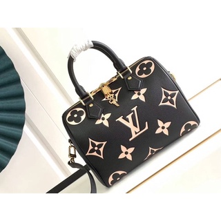 กระเป๋าแบรนด์เนม Louis Vuitton Speedy Bandouliere Monogram Empreinte เทพ