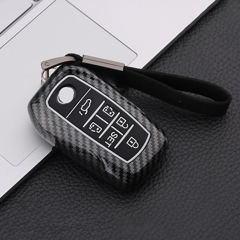 เคสกุญแจรีโมต คาร์บอนไฟเบอร์ สําหรับรถยนต์ Toyota Previa Alphard Vellfire 30 2015-2019