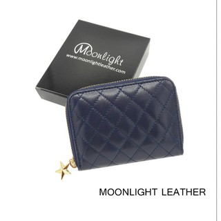 กระเป๋าใส่เหรียญหนังแท้ MOONLIGHT รุ่น Mizzy สีน้ำเงิน รหัส WL078BLO