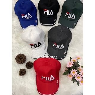 New Arrival!!🔥 หมวกแก๊ป FILA ตาข่ายหนา เนื้อหนา ปักลาย 6สี พร้อมส่ง