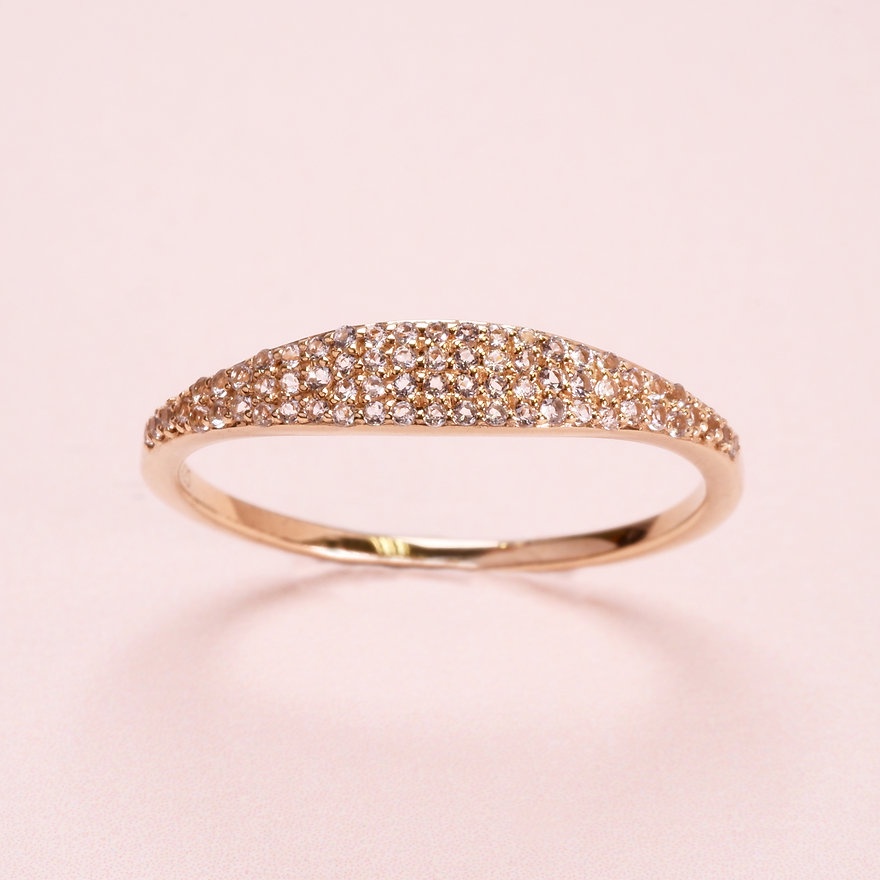 Grace Fine Jewelry แหวนทองแท้ 9K ซิกเนท Pave'