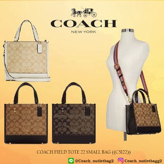 COACH FIELD TOTE 22 SMALL BAG ((C5122))