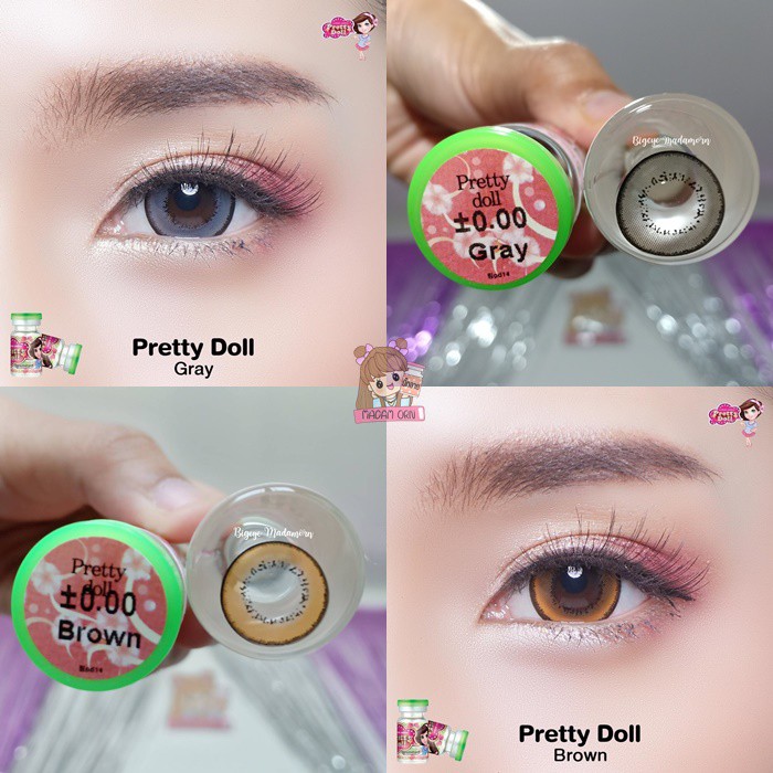 Pretty doll คอนแทคเลนส์ บิ๊กอายตาโต 0.00