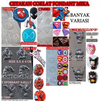 CTM CHOCOLATE MIX MOLD CHARACTER รุ่นรูป SPIDERMAN MOLD CHOCOLATE FLADEN CRAFT MIKA SPIDERMAN SUPERH