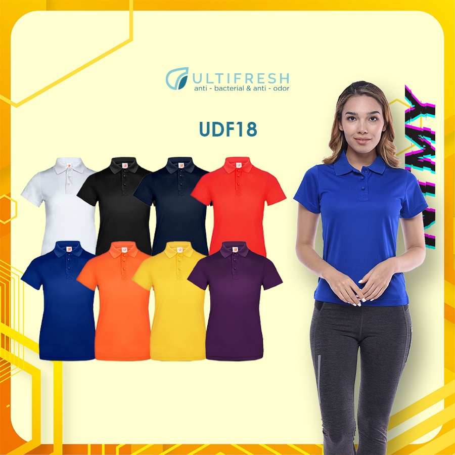 [DISCON] NTMY Ultifresh เสื้อโปโลหญิงตัด Dri-Fit เสื้อคอปกไมโครไฟเบอร์ UDF18