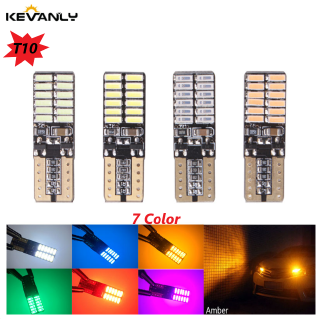 1ชิ้นรถled T10 W5W 4014 24SMD Canbusรถอ่านไฟท้ายป้ายทะเบียนโดมประตูด้านข้างไฟเลี้ยวหลอดไฟที่มีปัจจุบัน