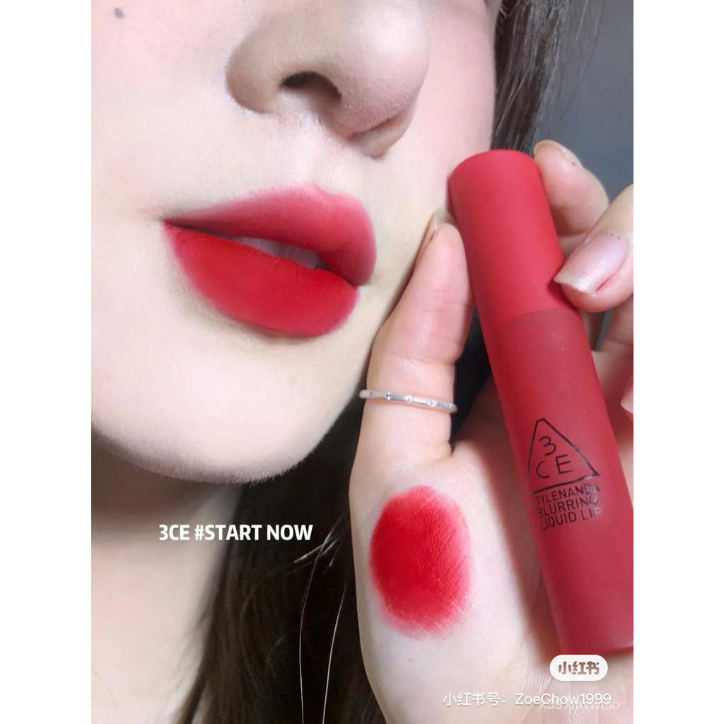 3ceเคลือบริมฝีปากมูสใหม่กำมะหยี่bearberryเคลือบด้านtaupeลิปสติกเนื้อแมท ...