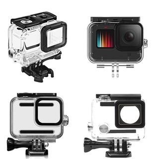 เคสกล้อง GoPro Hero 10 9 8 7 6 5 4 3 3+ กันน้ํา สีดํา พร้อมทัชแบ็คดอร์ สําหรับ Go pro