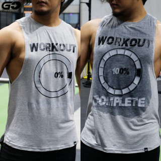 เสื้อออกกำลังกายผู้ชาย เสื้อกล้ามลาย Workout เหงื่อออกปรากฏลาย ผ้านุ่มใส่สบาย