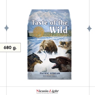 [ 1 แถม 1] อาหารสุนัข Taste of the Wild Pacific Stream เทสต์ ออฟ เดอะ ไวลด์ สูตรเนื้อแซลมอนรมควัน 680 กรัม