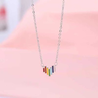 【สินค้ามาใหม่】สร้อยคอลายหัวใจ LGBT‍️‍‍️‍ สร้อยคอ สร้อยสไตล์เกาหลี สร้อยคอแฟชั่น สร้อยคอสไตล์มินิมอล ✨พร้อมส่ง✨