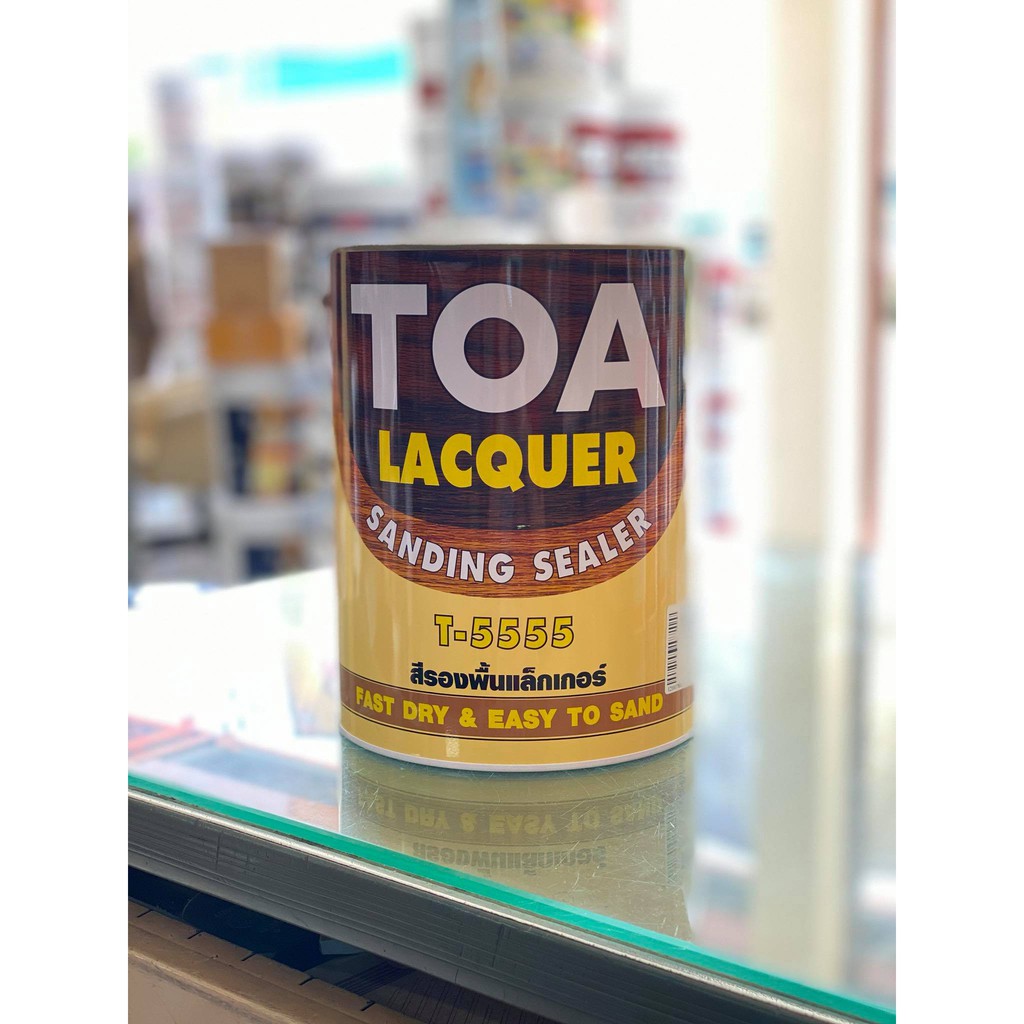 TOA ทีโอเอ แล็กเกอร์ แซนดิ้ง ซีลเลอร์ สีรองพื้นแล็กเกอร์ T-5555 Lacquer Sanding Sealer ขนาด 3.785 ลิ