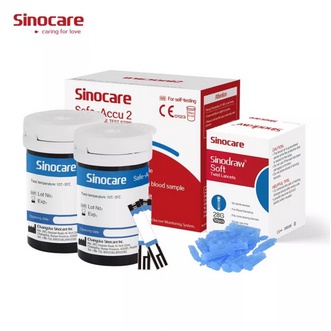 Sinocare แผ่นตรวจน้ำตาล แผ่นทดสอบ Blood Glucose test strips