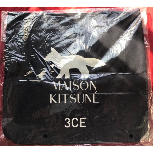 3CE MAISON KITSUNE TOTE BAG #NAVY