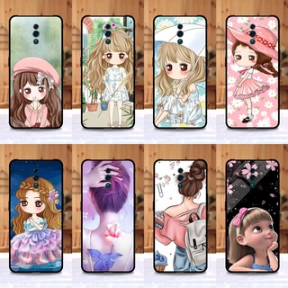 เคส Oppo Reno ลายการ์ตูนผู้หญิง ขอบนิ่มหลังแข็ง เคสมือถือ เคสโทรศัพท์ Case เคส TPU ขอบนิ่มหลังแข็ง ไม่ขูดตัวเครื่อง