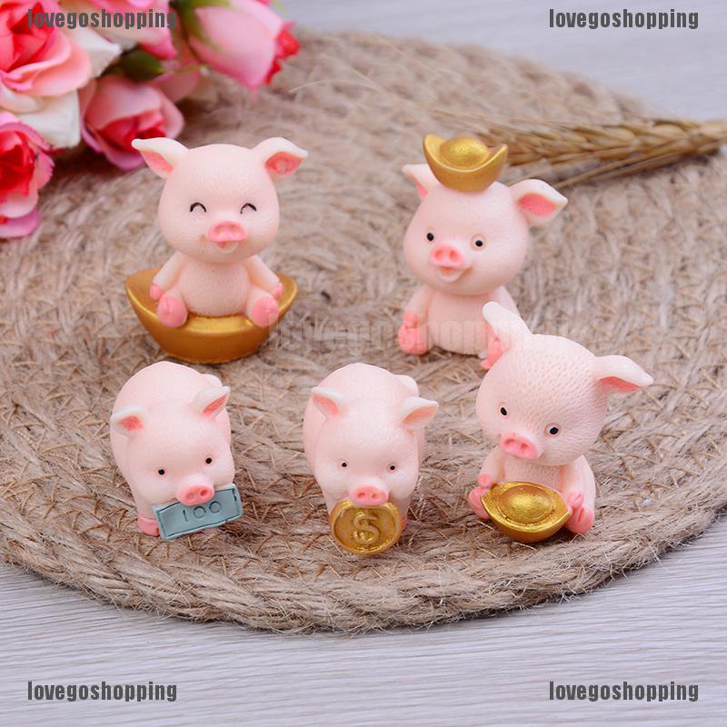 ๑•ิ.•ั๑5ตุ๊กตาหมูน่ารักขนาดเล็กสําหรับตกแต่งสวน Diy