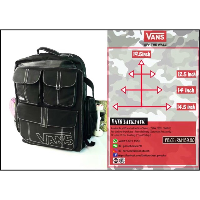 Vans Skate Fashion street Backpack