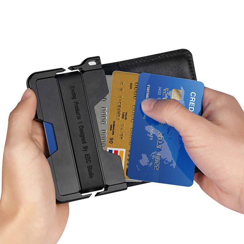 jn1h SXHome Minimalist Wallet for Men Slim Smart Metal EDC Wallets