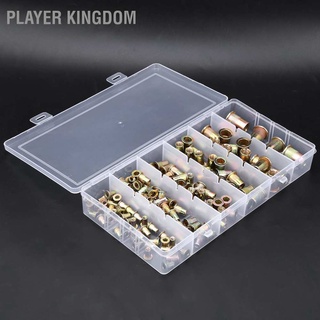 คลังสินค้าใส 150pcs Zinc Alloy Rivet Nut Insert Set M3 M4 M5 M6 M8 M10 Hardware Accessories