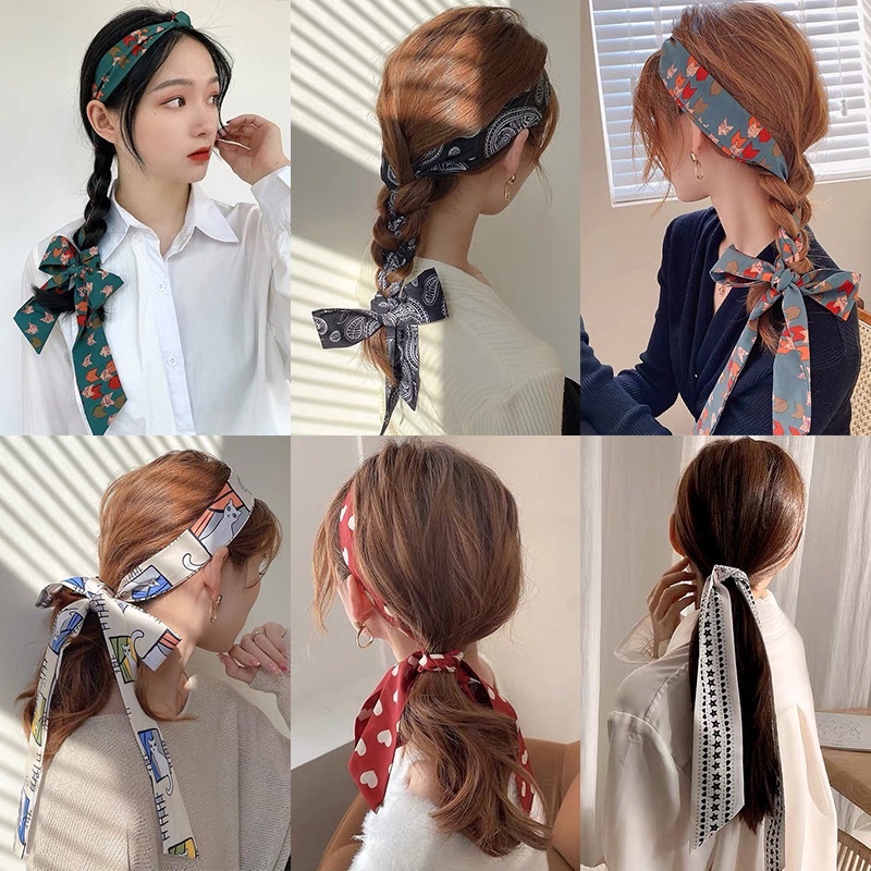 พร้อมส่ง ผ้าผูกผม คาดผม พันคอ พันหูกระเเป๋า ติดผม ลายสวยมินิมอลน่ารักน่าใช้มากค่ะ