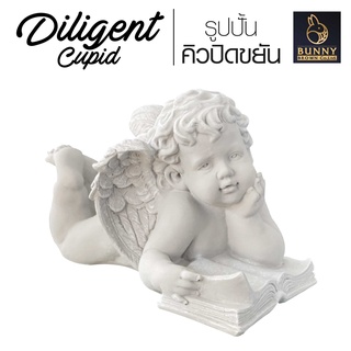 "Diligent Cupid คิวปิดขยัน" กระถางปูนปั้น จัดสวน ประดับสวน แต่งสวน "Bunny Brown"