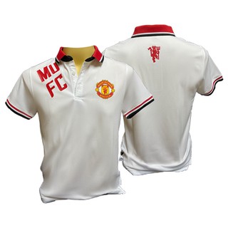 เช็คไซด์ก่อนสั่งซื้้อ !!!!!   เสื้อโปโล แมนยู MUFC-004 (WHITE) สีขาว