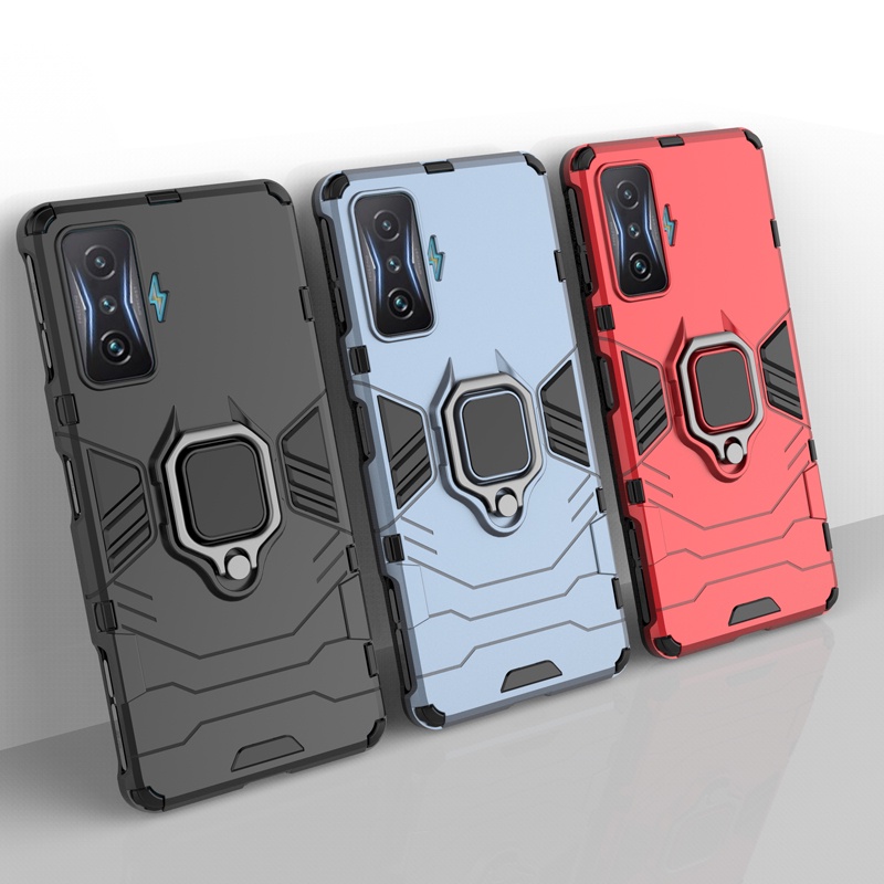 เคส PC TPU กันกระแทก พร้อมแหวนขาตั้ง สําหรับ Xiaomi Redmi K50 Gaming, POCO F4 GT