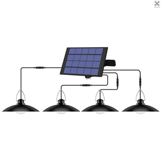 [toolhelper] โคมไฟเพดาน LED 4 หัว พลังงานแสงอาทิตย์ กันน้ํา ชาร์จไฟได้